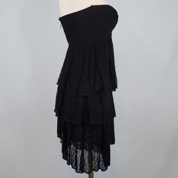 bebe strapless black lace dress size small - Picture 5 of 5